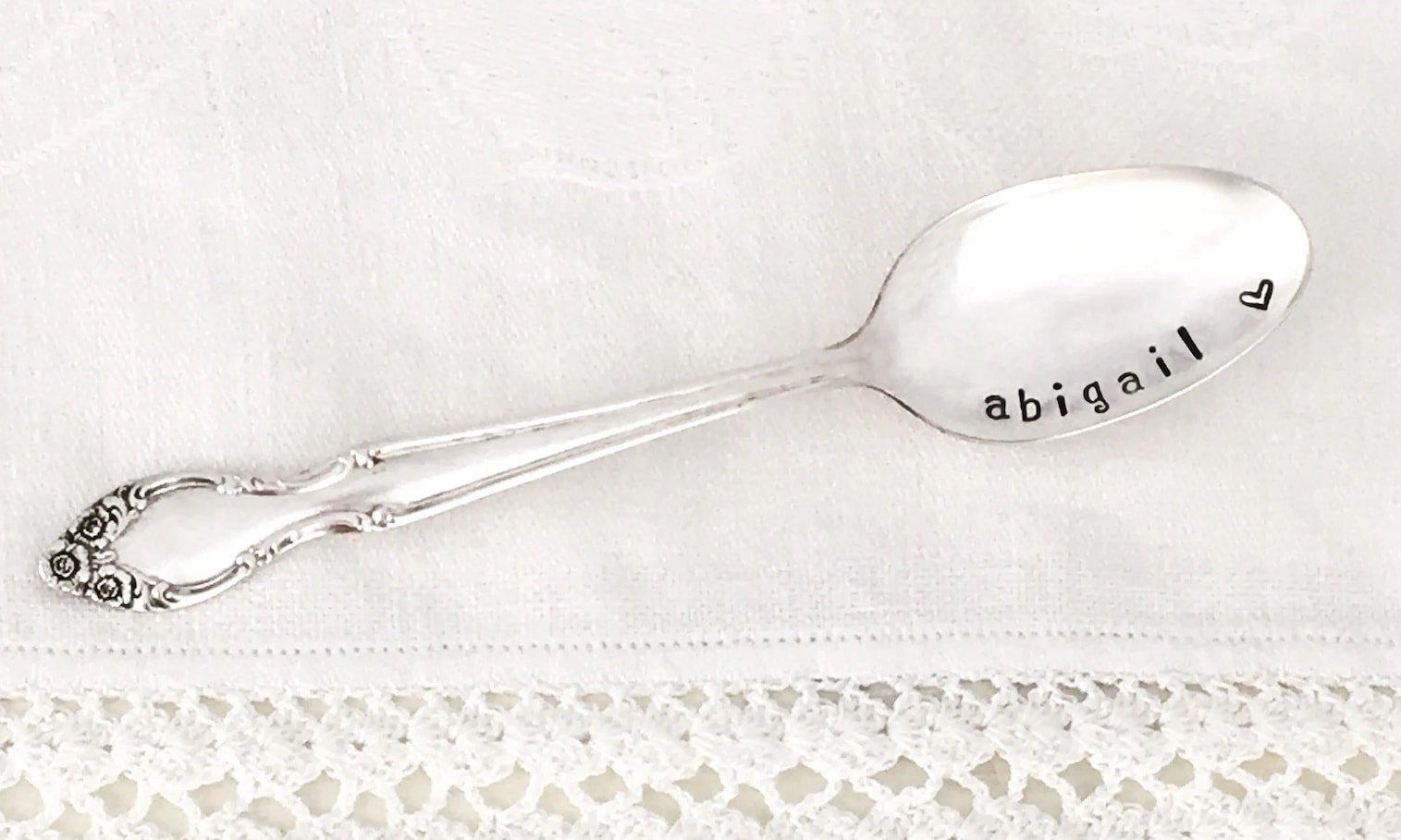 Personalized silver spoon 