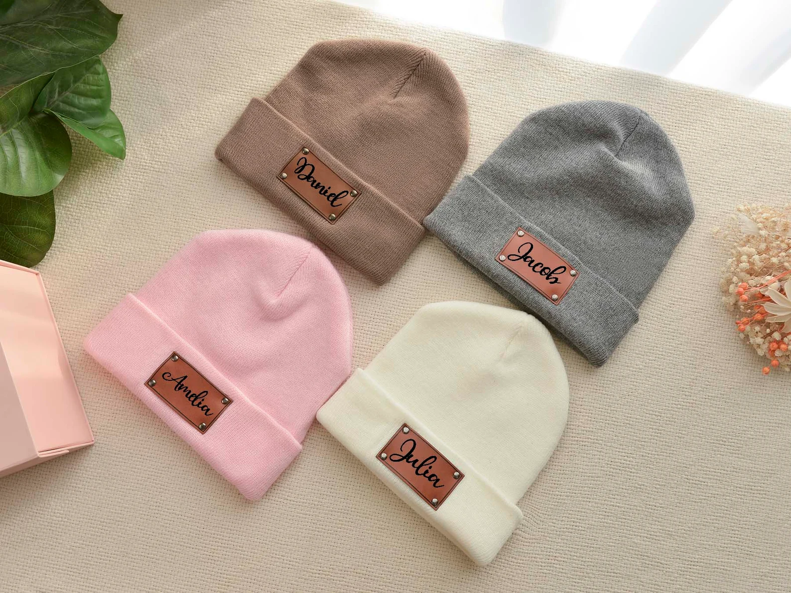 Personalized baby beanies 