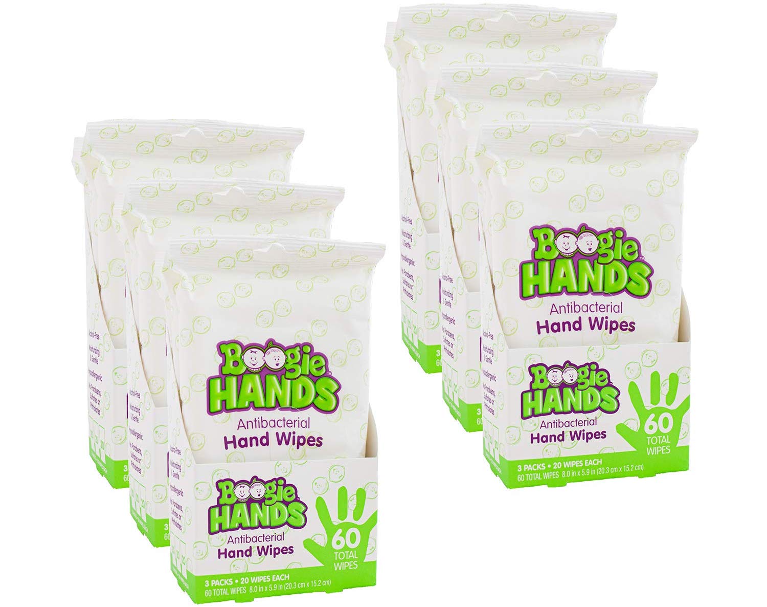 Hand Sanitizer Wipes by Boogie Wipes, Alcohol-Free, Hypoallergenic and Moisturizing Aloe, Boogie Hand Wipes for Adults and Kids