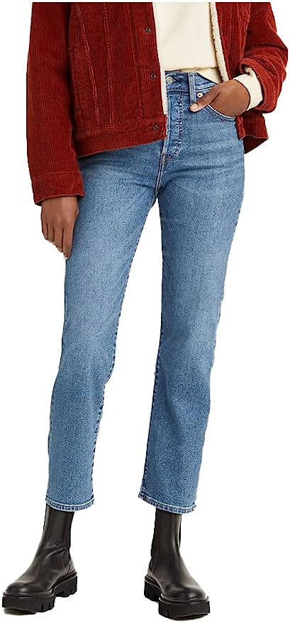 Cropped light wash jeans 