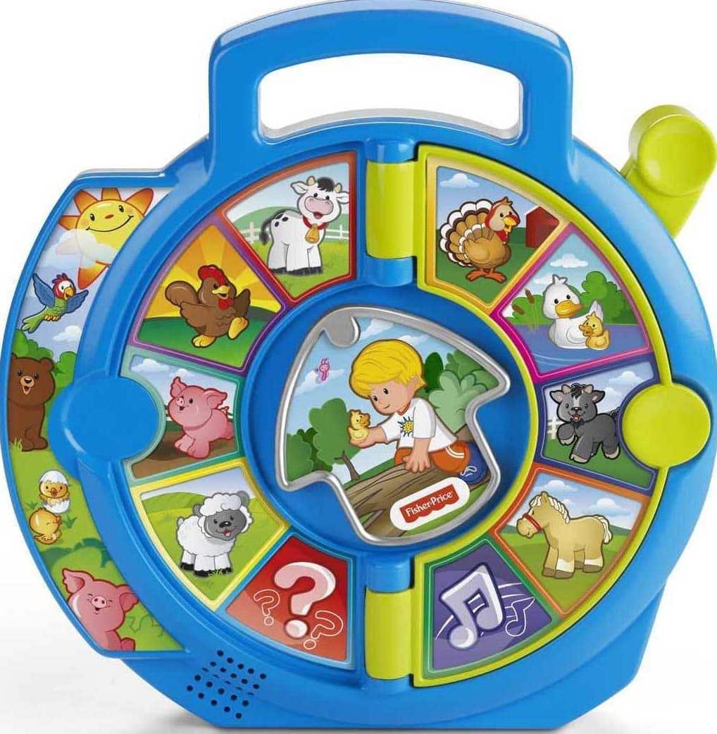 See and say round toy for toddlers in blue 