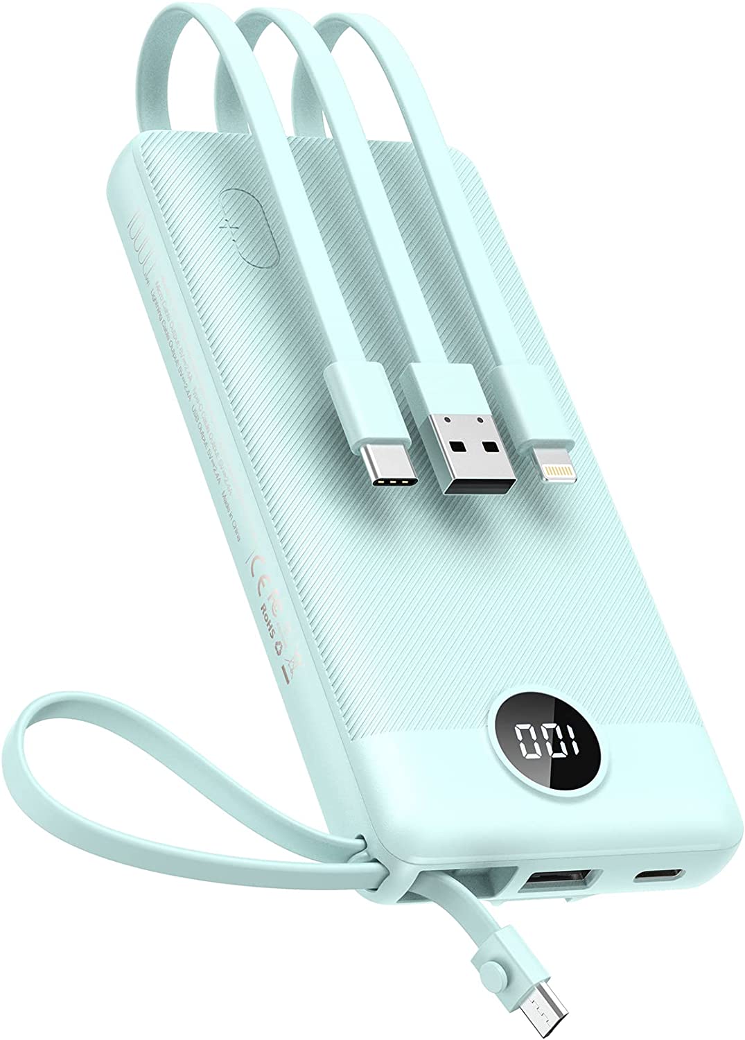 Blue portable phone charger 