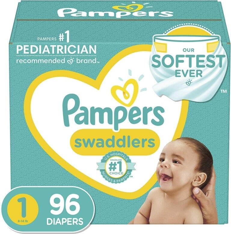 Pampers Swaddlers box of diapers
