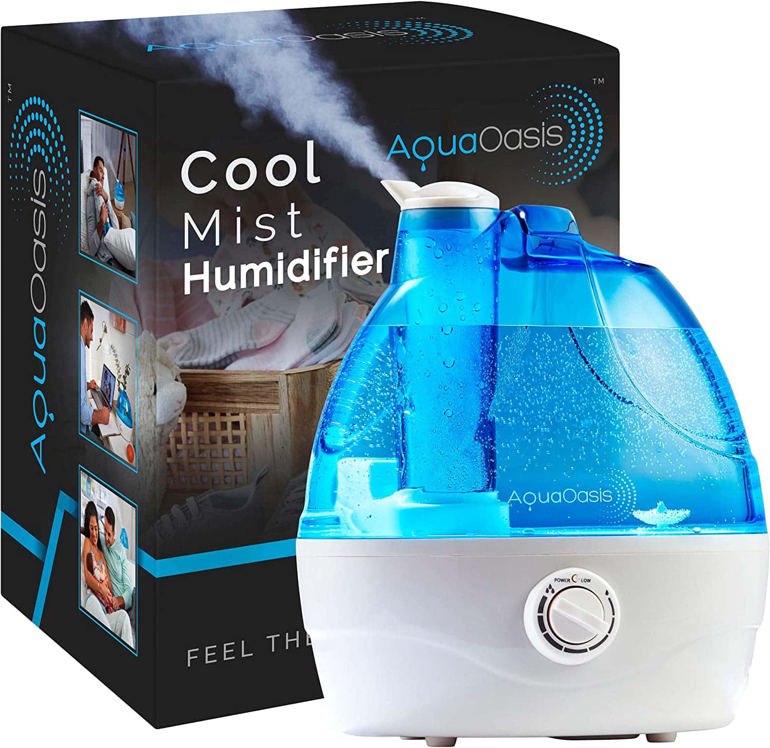 Blue and white humidifier 