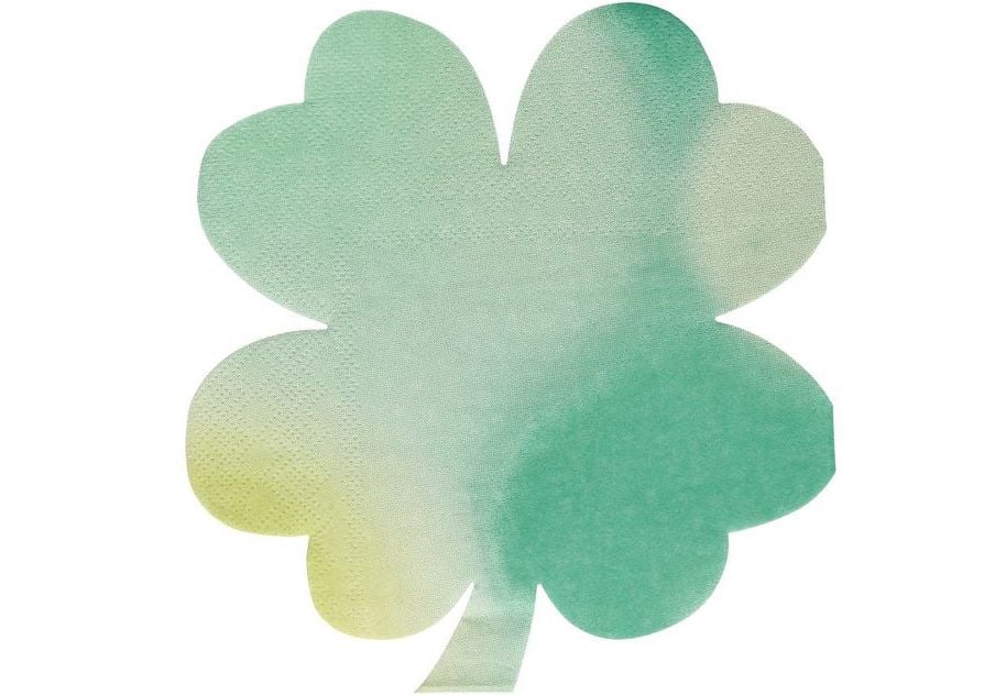 Four-leaf clover green napkins 