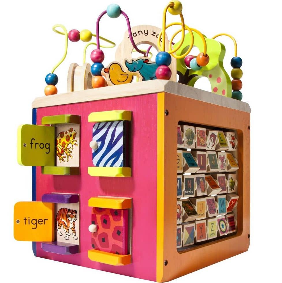 Colorful toy activity cube 
