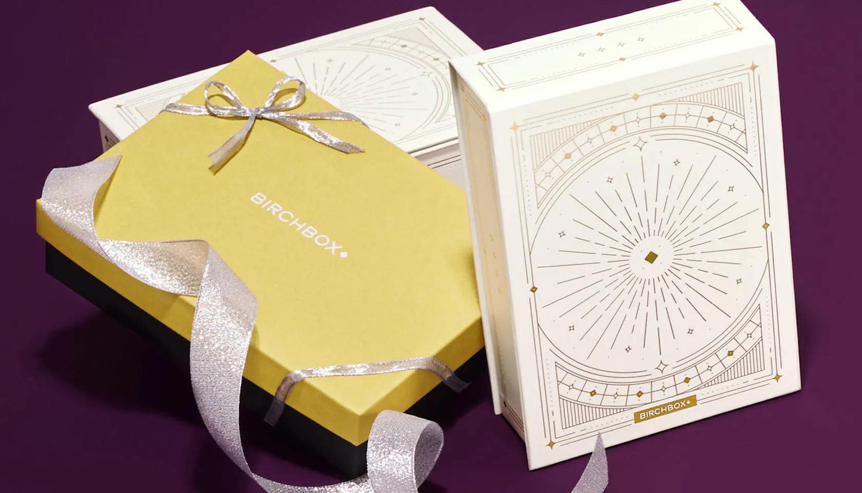 Birchbox subscription box wrapped in bow 