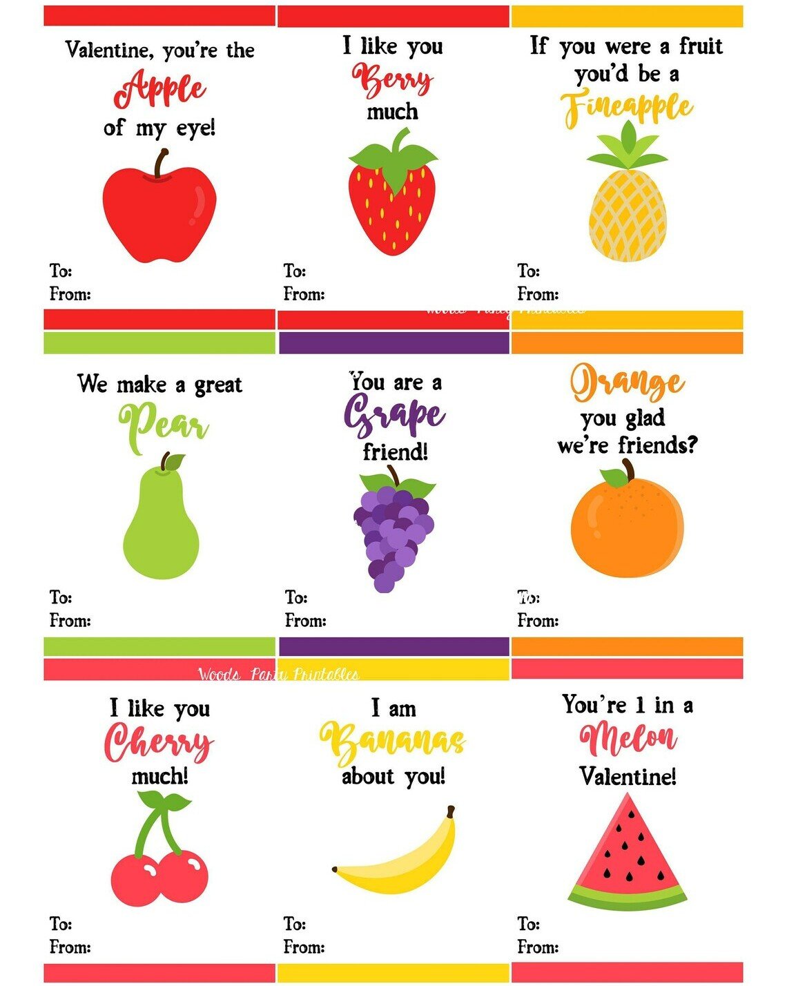 fruit valentines