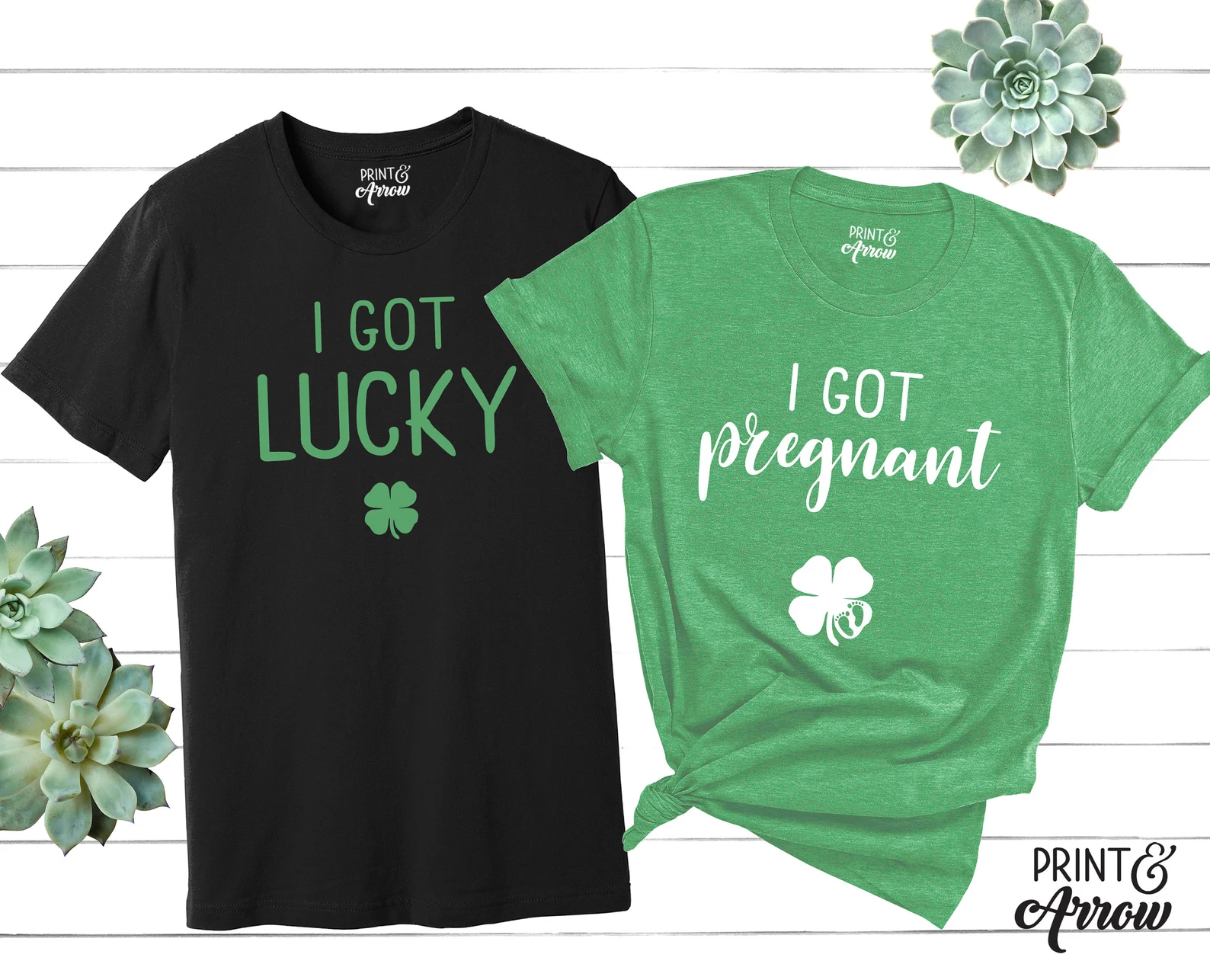 Green and black pregnancy announcement t-shirts 