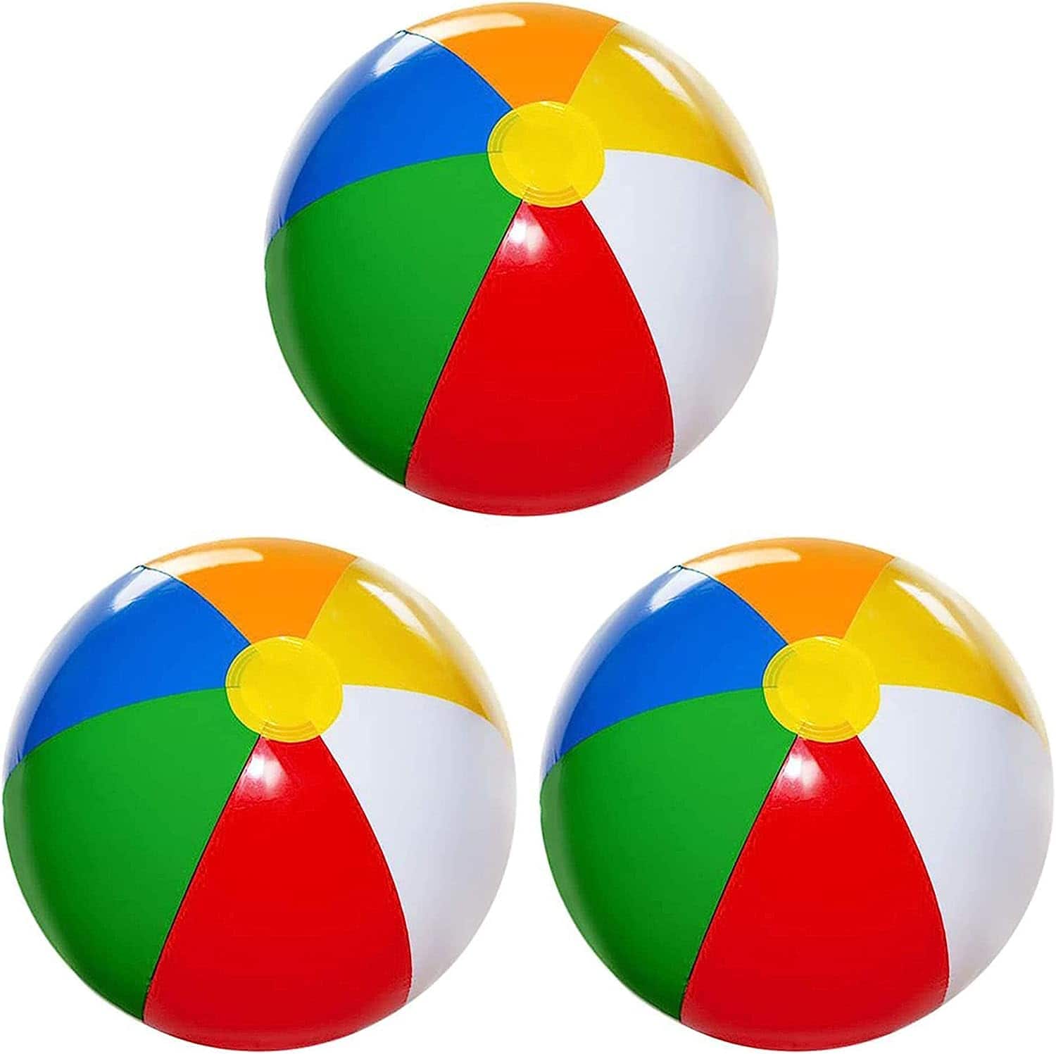 Colorful inflatable beach balls