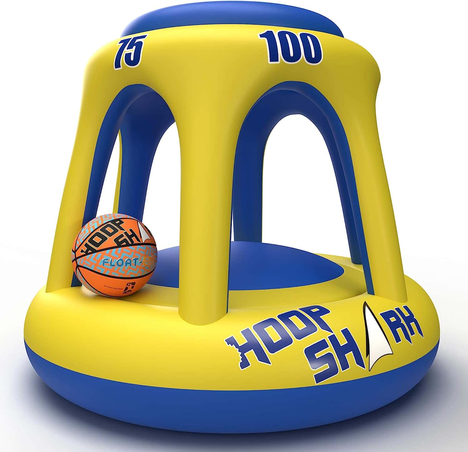 Inflatable basketball hoop for the pool 