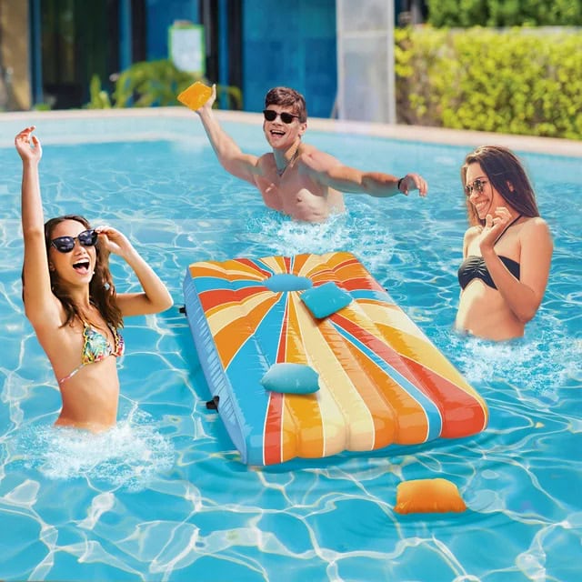 Cipton Inflatable Pool Cornhole Game Set