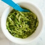 Zoodles with creamy pesto