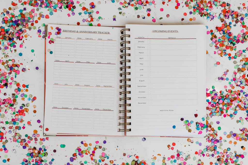 A look inside the Baby Chick Motherhood Planner. This is the events page.