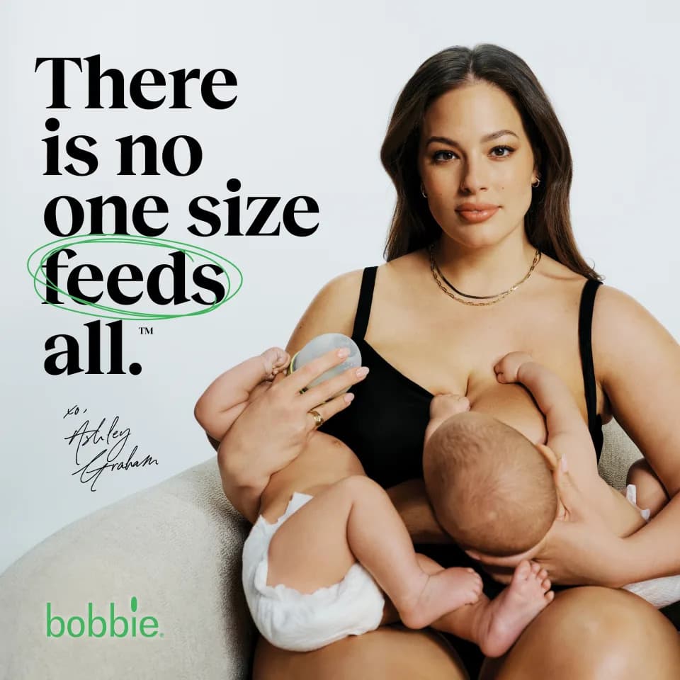 Ashley Graham billboard for Bobbie formula brand