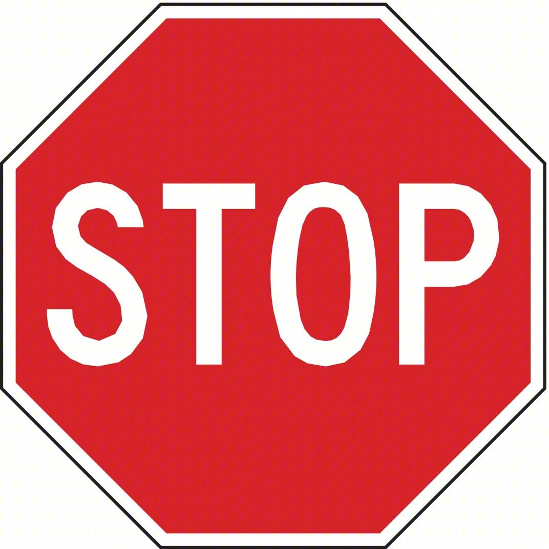 Stop sign symbol