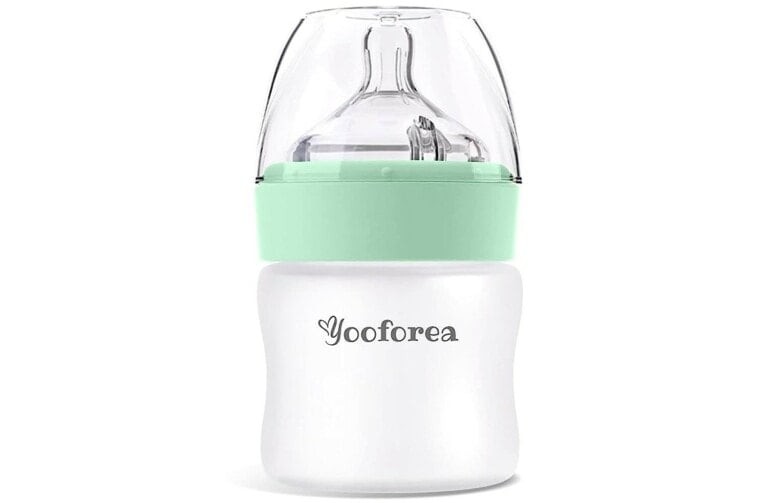 Yooforea Silicone-Coated Glass Baby Bottle