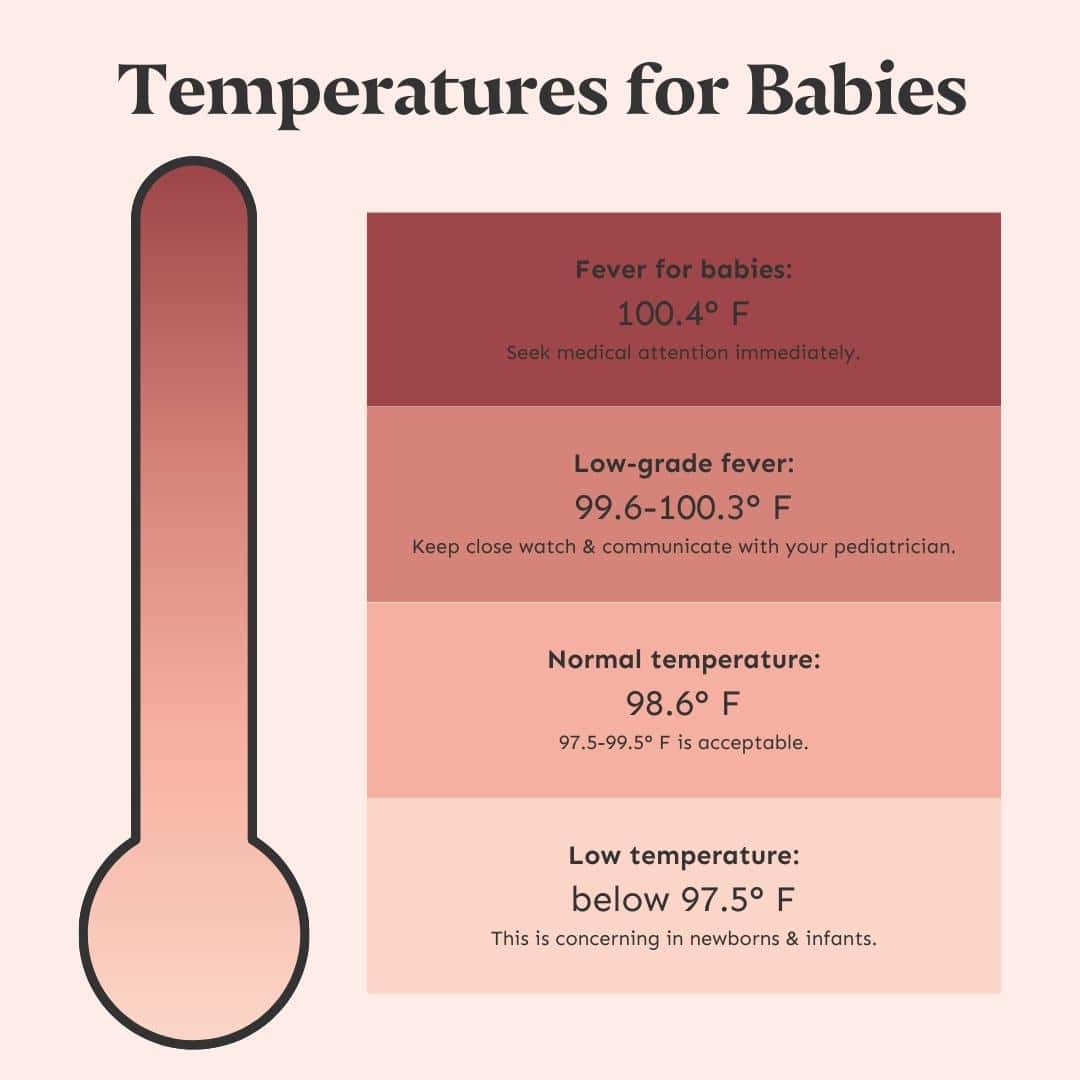graphic for baby temperatures