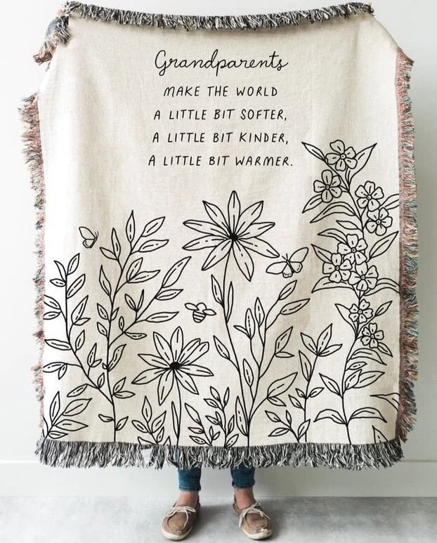 Frankie Print Co Grandparents Blanket