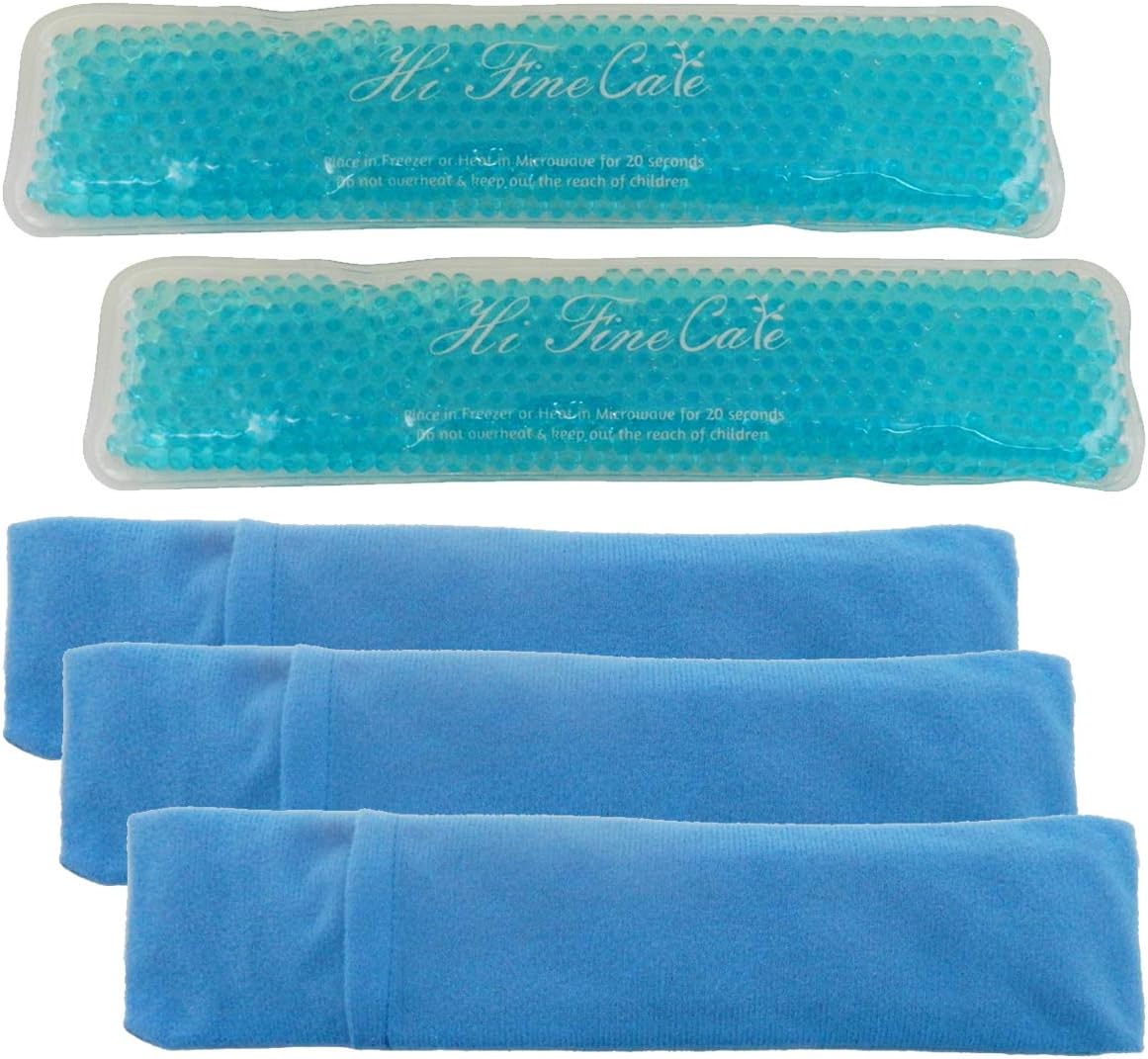 Perineal Cooling Pad, Postpartum Cold Packs Gel Bead Ice Pack Cold Therapy for Women After Pregnancy and Delivery, 2 Ice Pack and 3 Cover (Blue Gel Bead Ice Pack)