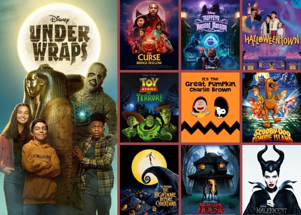Collage of the best Halloween Movies for Kids