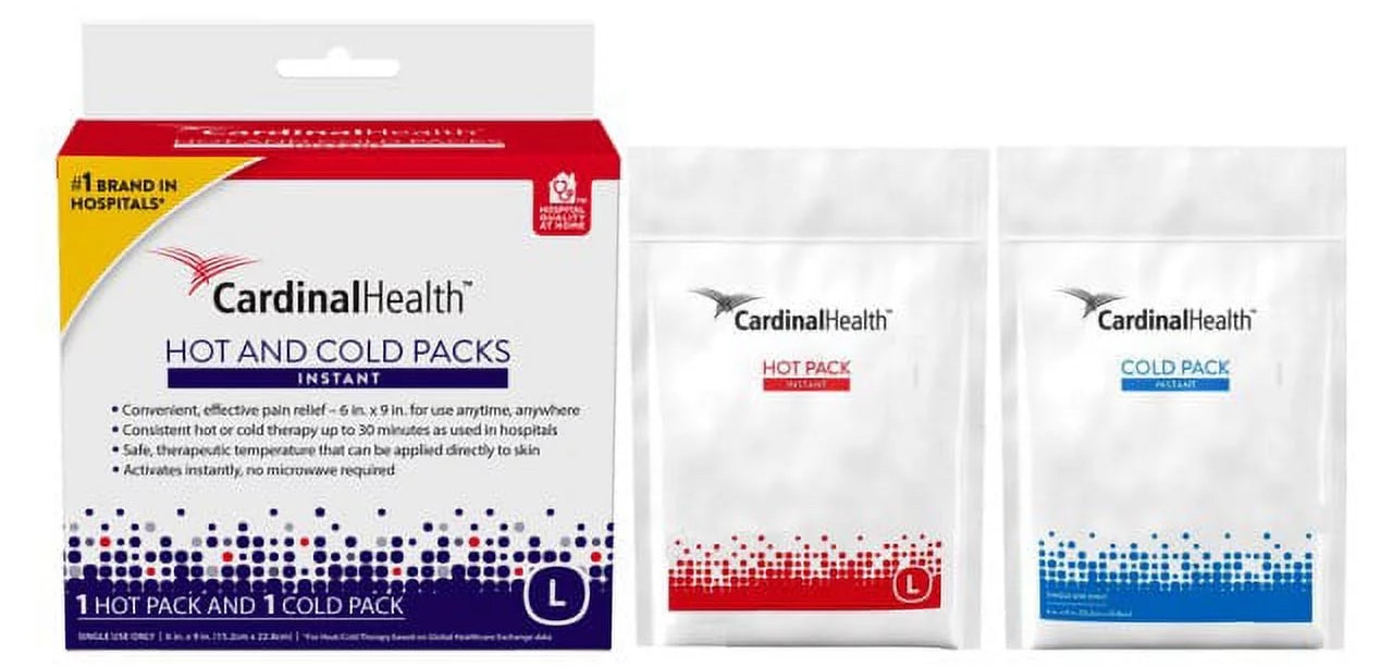 Cardinal Health Instant Hot And Cold Packs, Large, 6