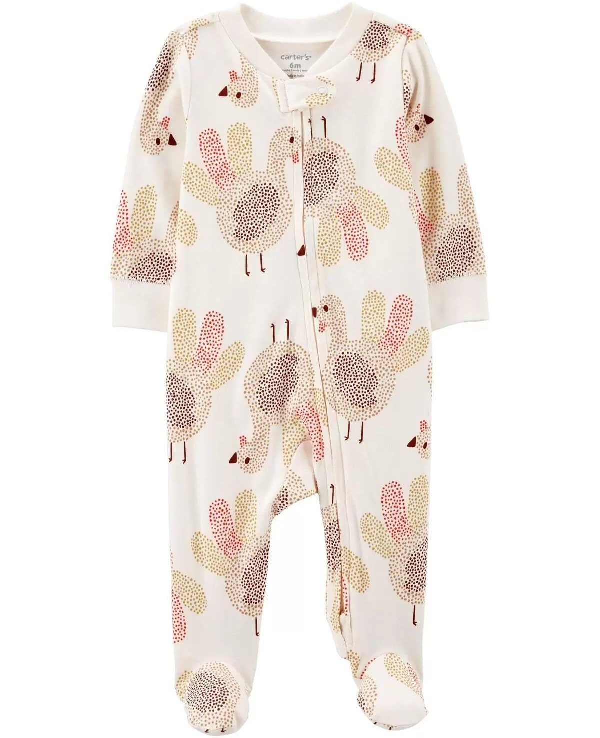 Carter's Baby Turkey Two-Way Cotton Zip Sleep and Play Pajamas