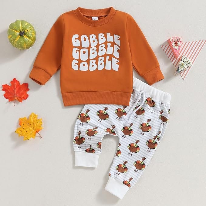 Baby Boy's "Gobble Gobble Gobble" Outfit