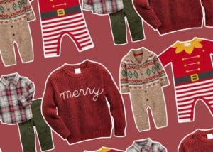 Collage of Baby Boy Christmas Outfits