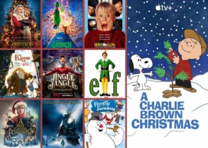 Collage of the best Christmas movies for kids