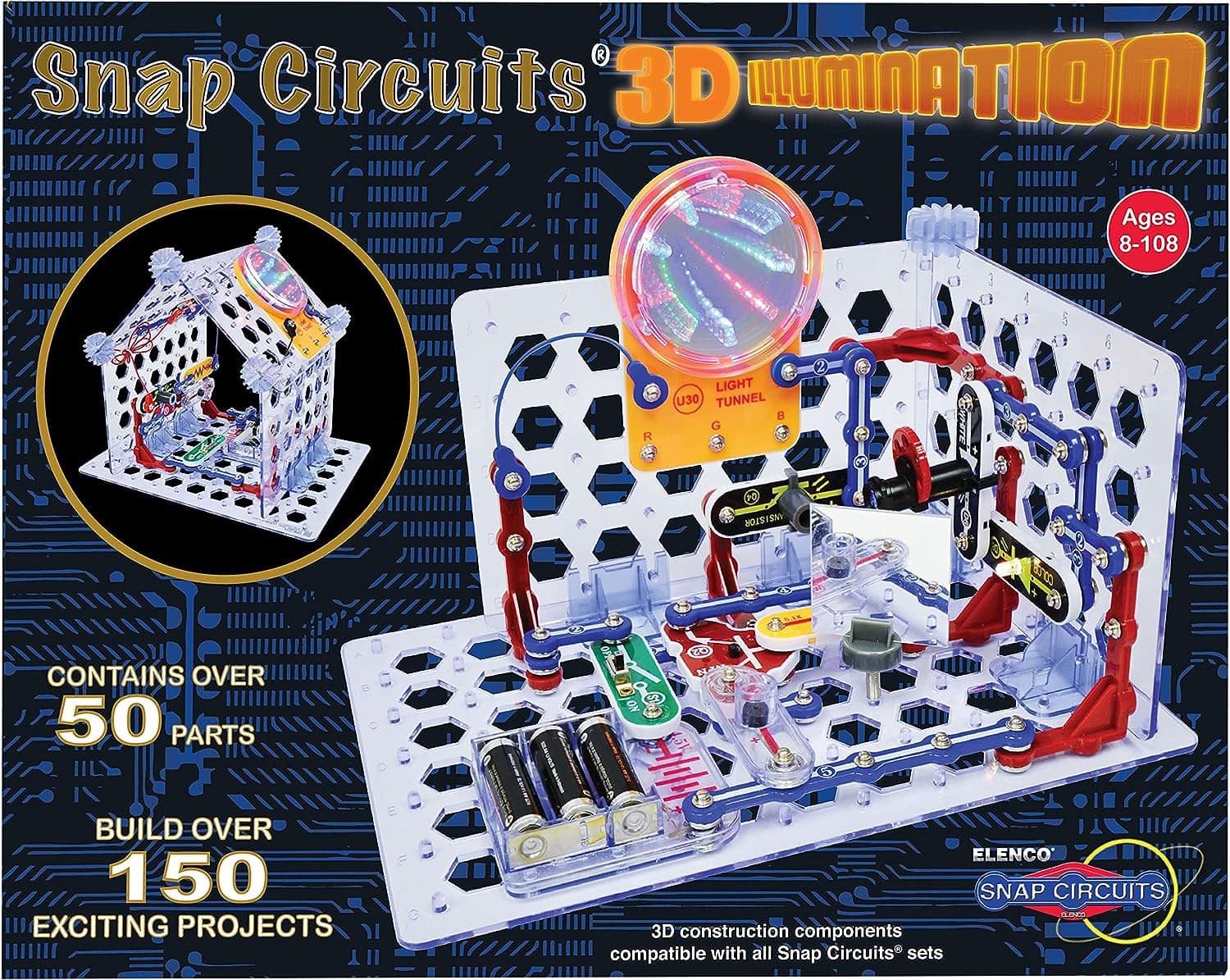 The Snap Circuits 3D Illumination Electronics Exploration Kit