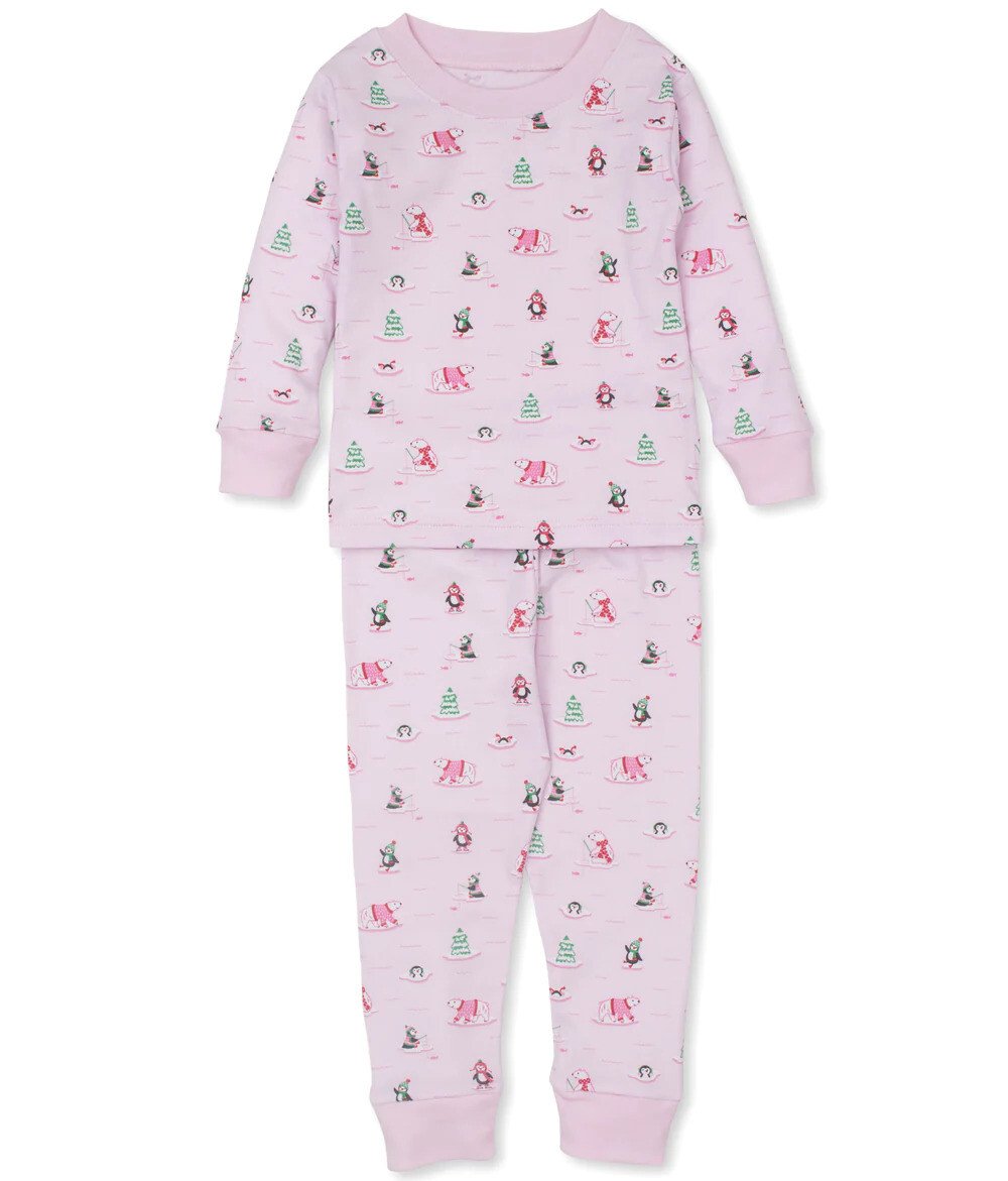 Kissy Kissy Penguins and Polar Bears Pink Pajama Set
