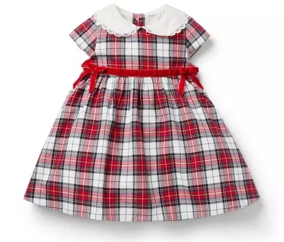 white christmas dresses Mud Pie Pink Santa Mesh Dress main image 1