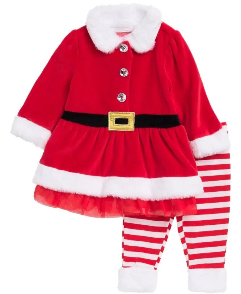 Santa Baby Dress and Leggings Set
