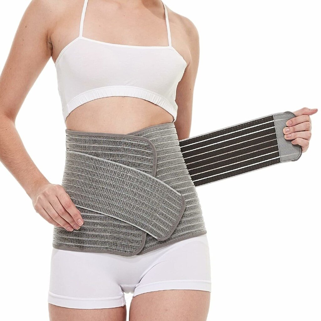 Mamaway Postpartum Belly Band, Girdle for Postnatal, Adjustable Belly Wrap, C-section Recovery Binder