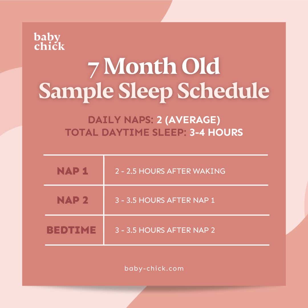 7 month old sleep schedule graphic
