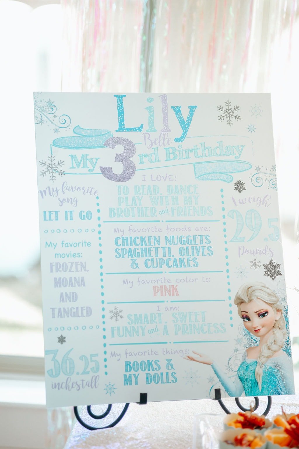 Custom birthday poster with Frozen theme