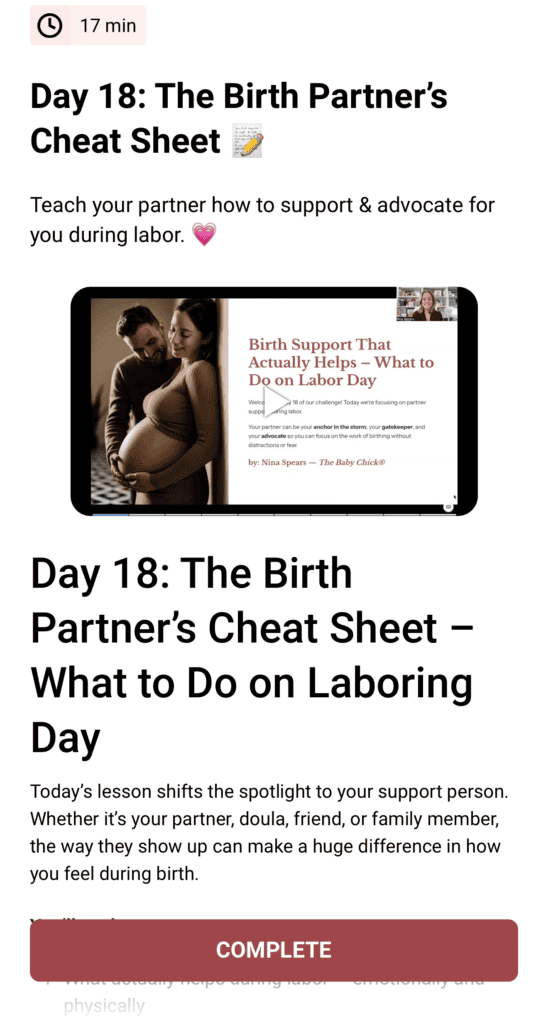 Created by a real birth expert